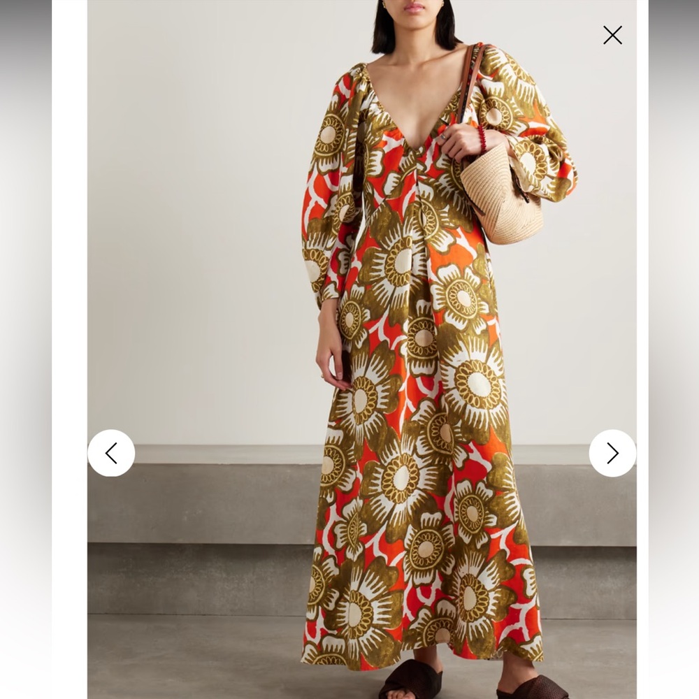 MARA HOFFMAN - Ophelia floral-print hemp maxi dress 
Never worn